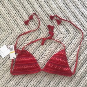 Red Carter Bikini top
